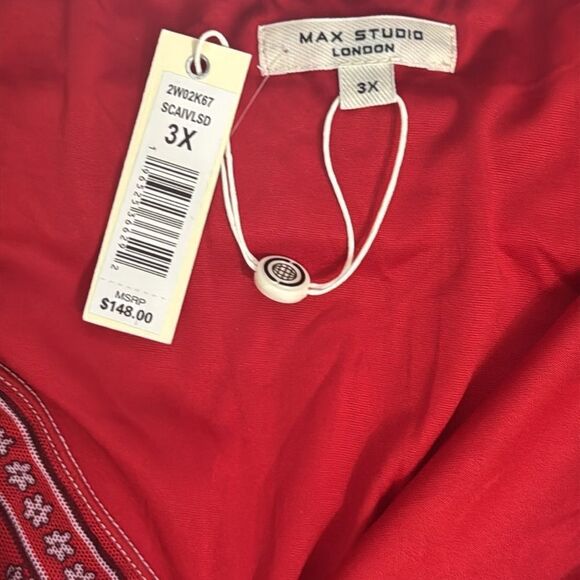 Max Studio Red Floral Dress NWT - Picture 6 of 7